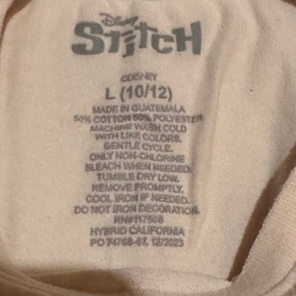 Lilo and Stitch Disney Light Pink Graphic T-Shirt Girls L Size 10-12 - Picture 2 of 5